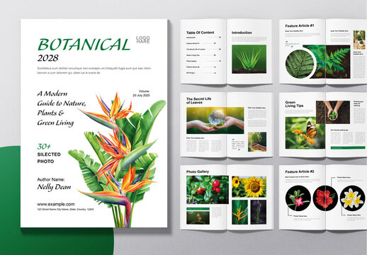 Botanical Book Template Layout