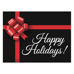 Happy Holidays Gift card vector 