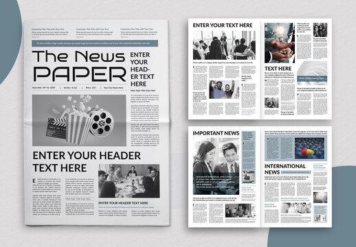 Classic And Clean Newspaper Layout Template