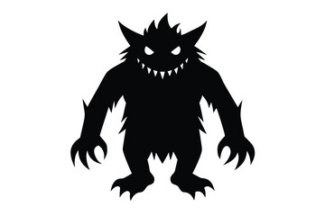 monster shadow vector icon