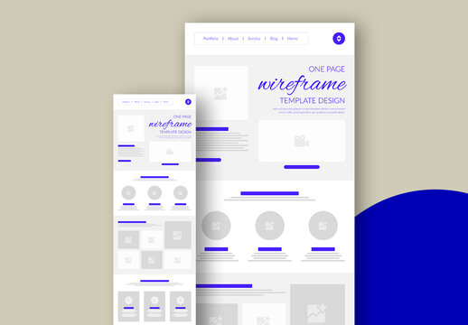 Minimal Wireframe Template Layout