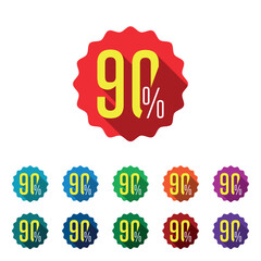90% off  seal or label flat icon design