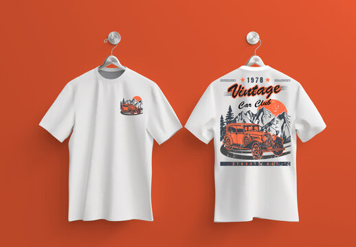 Vintage Car T Shirt Design