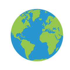 Fototapeta premium Planet Earth minimalistic globe vector illustration on white background Pro Vector