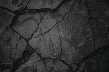 Fototapeta premium Aged, rough dark grunge texture wall with a vintage black and white distressed pattern