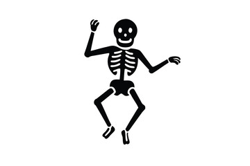 skeleton dancing vector icon