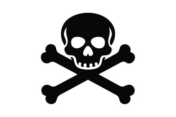 skull and bones vector icon