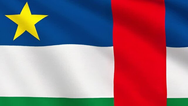 Waving national flag of Central African Republic