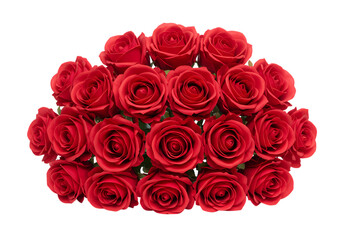 Obraz premium A Dozen Crimson Roses A Bouquet of Passion and Romance isolated on transparent background