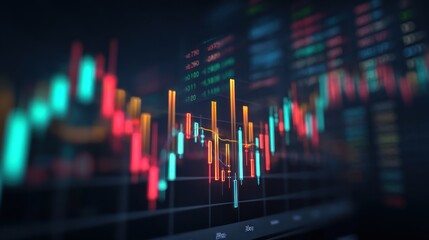 Stock market chart display
