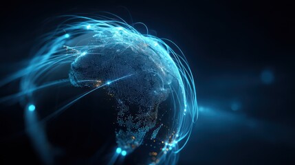 Abstract global network digital earth