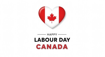 Happy Labour Day Canada A Patriotic Heart Graphic