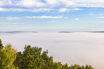 Morning fog in a valley
