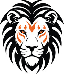 lion head mascot,  king lion head, vector