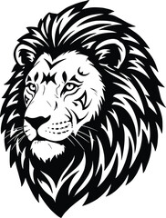 lion vector illustration, vector, lion head side
