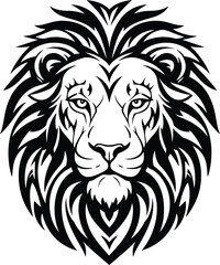 lion head mascot Round head Lion