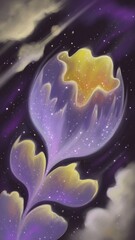  Purple and gold watercolor background