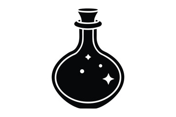 witch potion bottle vector icon