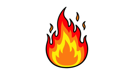 Fiery Flame: Vector Graphic Design