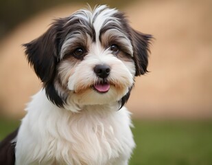 closeup of a havanese dog