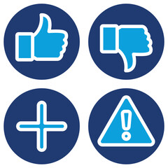 Swot Analysis Flat Blue Icon Vector Illustration