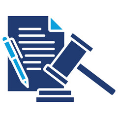 Compliance Flat Blue Icon Vector Illustration