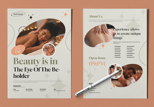 Aesthetic Spa Flyer Design Layout