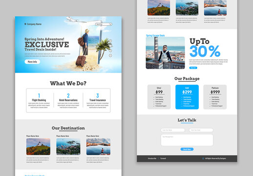 Special Offer Newsletter Template for Travel Agencies