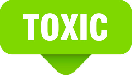 toxic sticker. toxic sign on transparent background