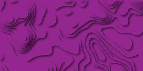 paper cut 3d render topography abstract, beautiful pink Background. geometric map relief texture with curved layers and shadow. Realistic papercut decoration textured with wavy vector design.