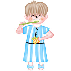 little boy brush teeth 