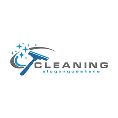 cleaning clean service logo icon vector