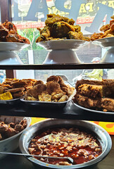 Display of Padang Food in Restaurant