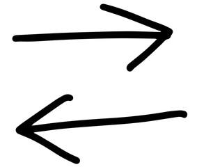 かわいい手書き風矢印イラスト ベクター