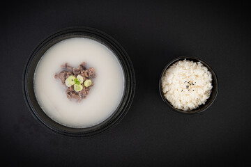 Korean Beef Soup with Rice