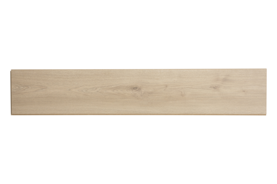 Light beige wood plank with natural grain texture isolated on transparent background