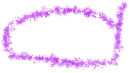 Bulle, cadre de style aquarelle de couleur violette
