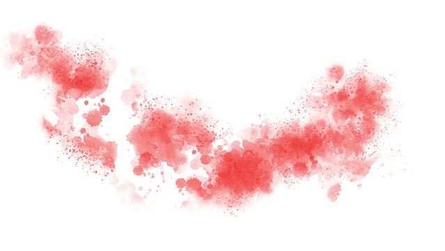 Une ligne abstrait de style aquarelle de couleur rouge