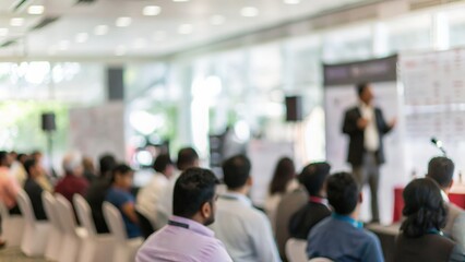 Indian executives attending corporate leadership event with keynote speaker
