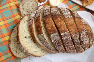 bread on a plate