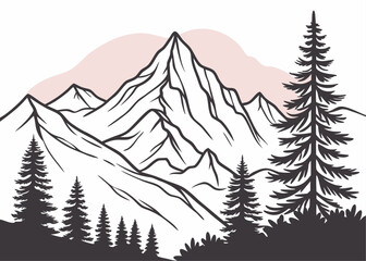 vector illustration of a forest