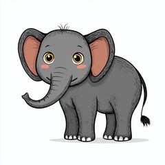 Naklejka premium Evoking Emotion A Realistic Visual Prompt for a Sad Elephant Perfect for Digital Art and Graphic Design