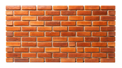 A seamless texture of a red brick wall isolated on transparent background