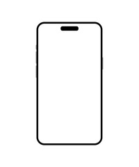 Minimalist Smartphone Frame Design with Blank Screen for UI Mockup, Icon Display, or Concept Art