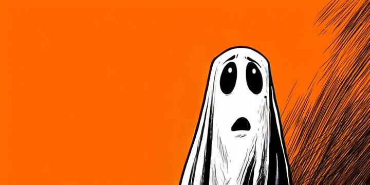 halloween ghost cartoon illustration