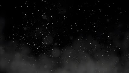Fototapeta premium Floating Micro Dust in High Resolution | Soft Air Particles on Black Background