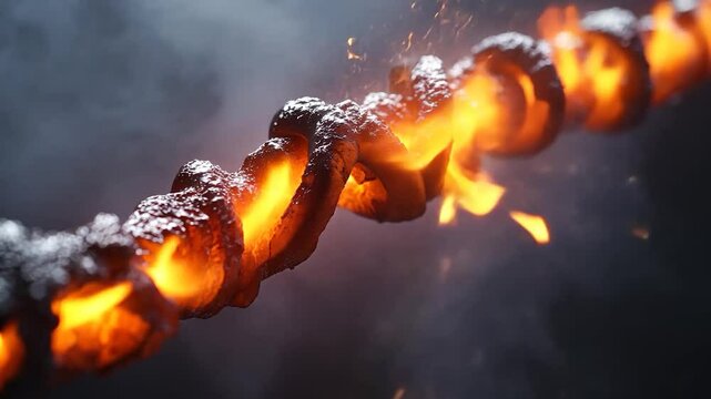 Molten spiral chain
