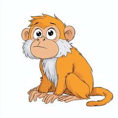 Obraz premium A Terrifyingly Realistic Visual Prompt Scared Monkey for Artistic Exploration