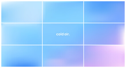 Winter mesh gradient background in soft pastel blues and pinks. Abstract watercolor sky with glowing lavender gradation
