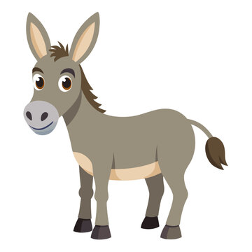 vector illustration of a donkey
